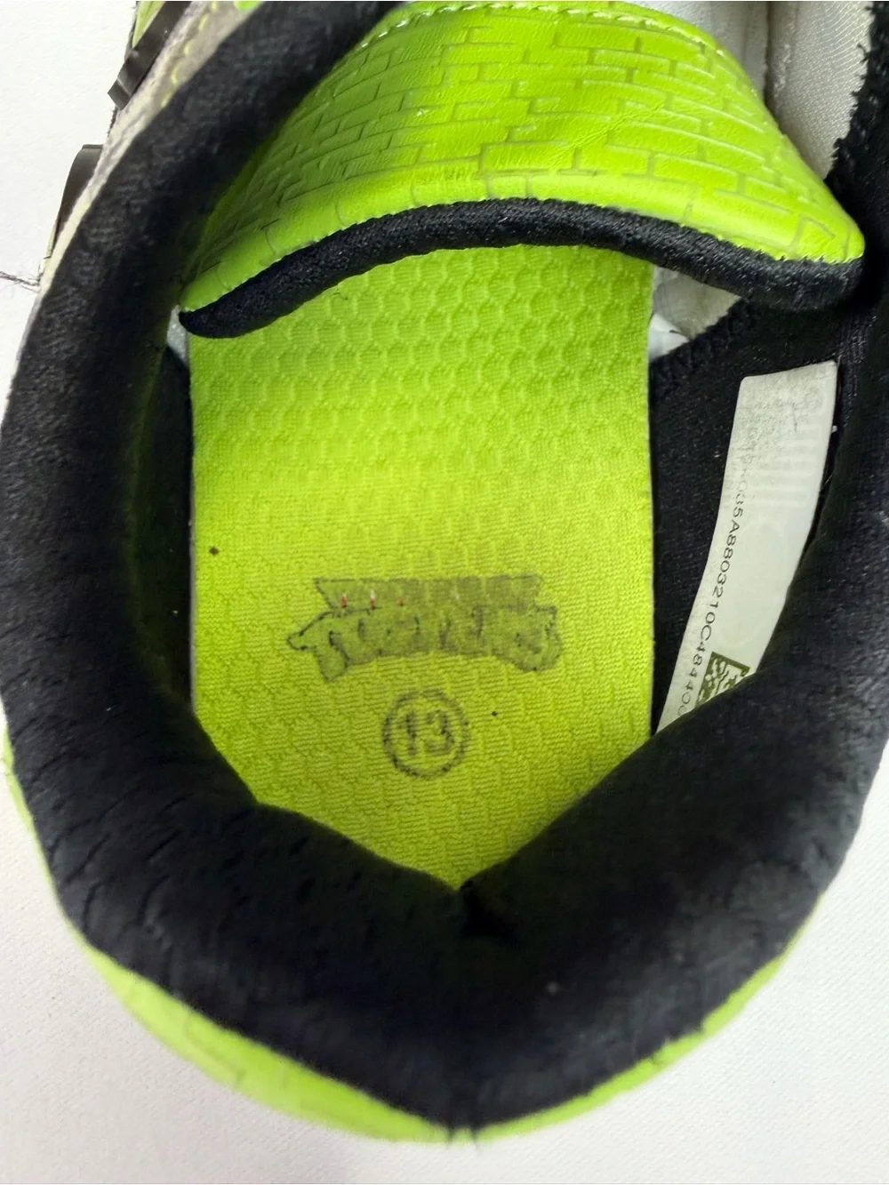 Kids Gray & Neon Green Turtle Accent Sneakers -13